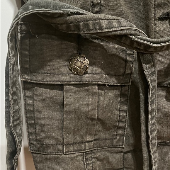 Women's vintage military style Jacket with Belt - Picture 4 of 6
